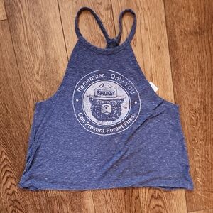 Smokey Bear Blue Racerback Tank Top